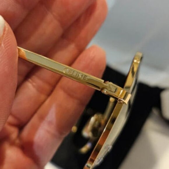 Authentic Céline Gold Sunglasses - Current Model - With Suede Case - Picture 4 of 7